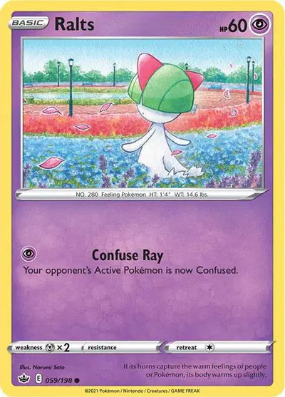 Near Mint 2021 Pokemon Ralts – Chilling Reign #059/198