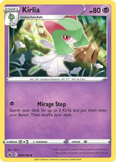 Near Mint 2021 Pokemon Kirlia – Chilling Reign #060/198