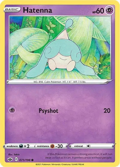 Near Mint 2021 Pokemon Hatenna – Chilling Reign #071/198