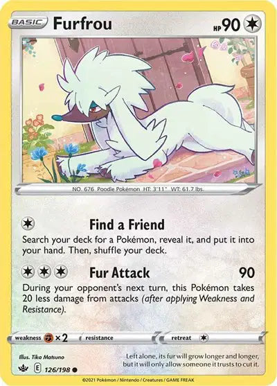 Near Mint 2021 Pokemon Furfrou – Chilling Reign #126/198