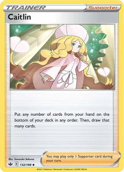 Near Mint 2021 Pokemon Caitlin – Chilling Reign #132/198