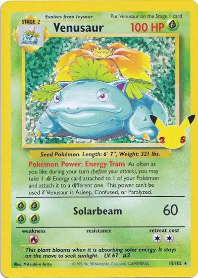 🎯 2021 Pokémon Celebrations Venusaur Holo – Classic Collection #15/102  [PSA 9 Mint] 🎯