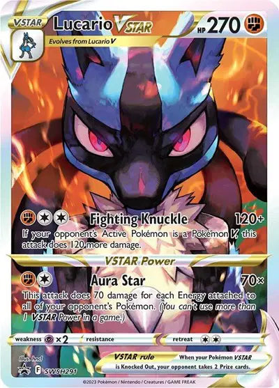 Near Mint 2023 Pokémon Lucario VSTAR Promo – Sword & Shield Promo #SWSH291 (Sealed Original Packaging)