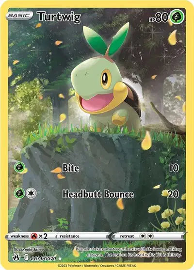 Near Mint 2023 Turtwig Holo Rare – Crown Zenith #GG31/GG70