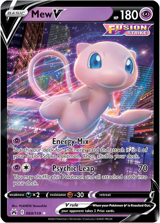 Near Mint 2023 Pokémon Mew V Ultra Rare – Crown Zenith #060/159