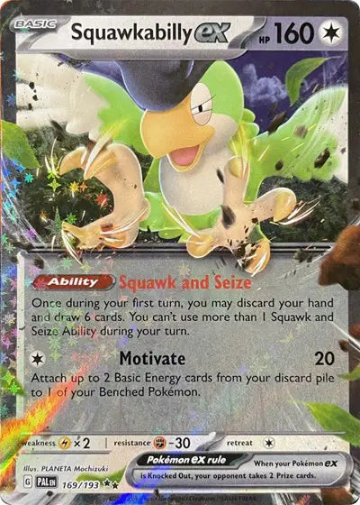 Near Mint 2023 Pokémon Squawkabilly ex – Paldea Evolved #169/193