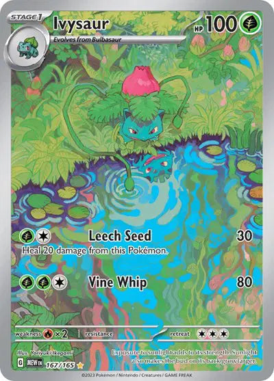 Near Mint 2023 Pokémon Ivysaur Illustration Rare – 151 #167/165