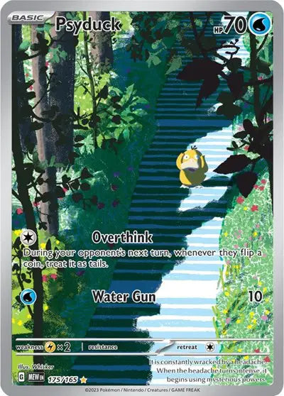 Near Mint 2023 Pokémon Psyduck Illustration Rare – MEW #175/165