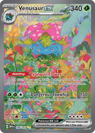 Near Mint 2023 Pokémon Venusaur ex Special Illustration Rare – 151 #198/165 | Grass-Type TCG Card