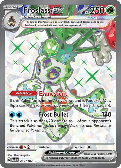 Near Mint 2023 Pokemon Froslass ex Ultra Rare  –  Paradox Rift #217/182