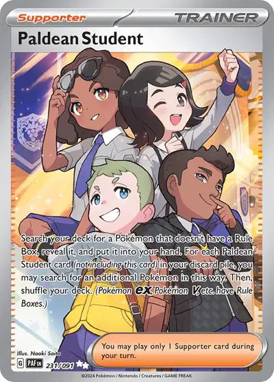 Near Mint 2024 Pokémon Paldean Student Ultra Rare – Paldean Fates #231/091