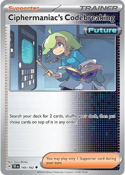 Near Mint 2024 Pokémon Ciphermaniac's Codebreaking – Temporal Forces #145/162 | Special Trainer Card