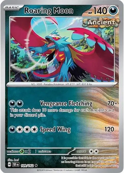 Near Mint 2024 Pokémon Roaring Moon Holo – Temporal Forces #109/162 | Basic Dragon-Type TCG Card