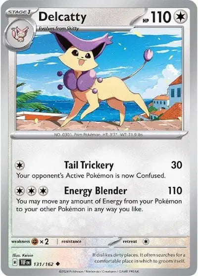 Near Mint 2024 Pokémon Delcatty – Temporal Forces #131/162 | Basic Normal-Type TCG Card