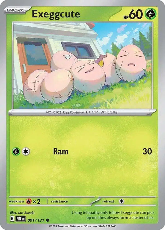 Near Mint 2025 Pokemon Exeggcute - Prismatic Evolutions #001/131