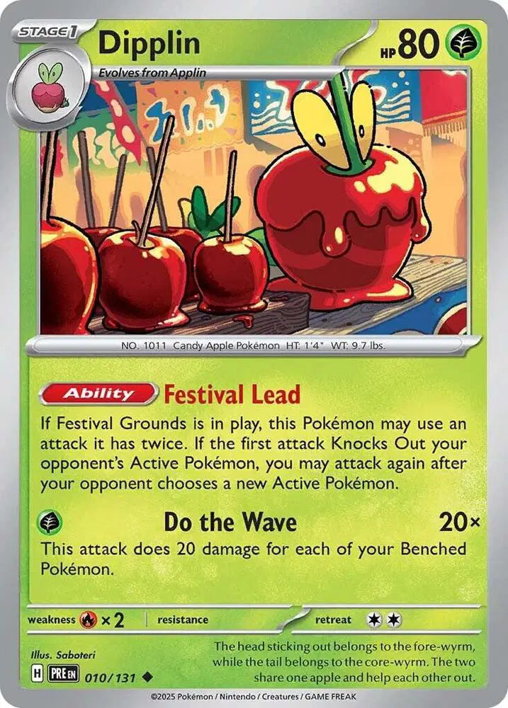 Near Mint 2025 Pokemon Dipplin - Prismatic Evolutions #010/131