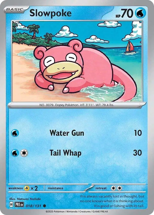Near Mint 2025 Pokemon Slowpoke - Prismatic Evolutions #018/131
