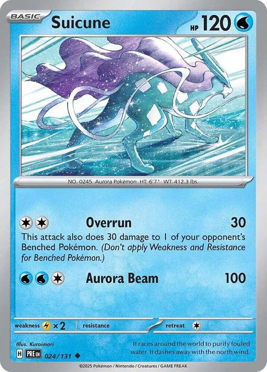 Near Mint 2025 Pokemon Suicune - Prismatic Evolutions #024/131