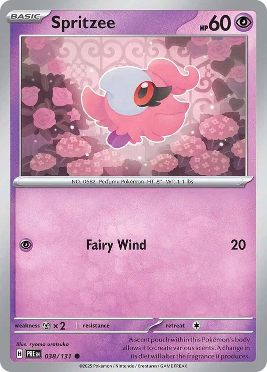 Near Mint 2025 Pokemon Spritzee - Prismatic Evolutions #038/131