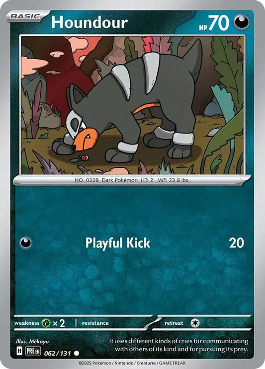 Near Mint 2025 Pokemon Houdour - Prismatic Evolutions #062/131