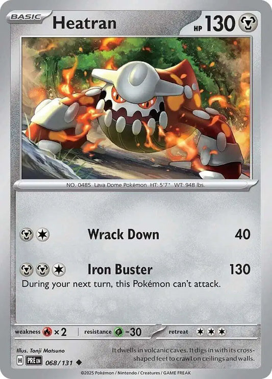 Near Mint 2025 Pokemon Heatran - Prismatic Evolutions #068/131