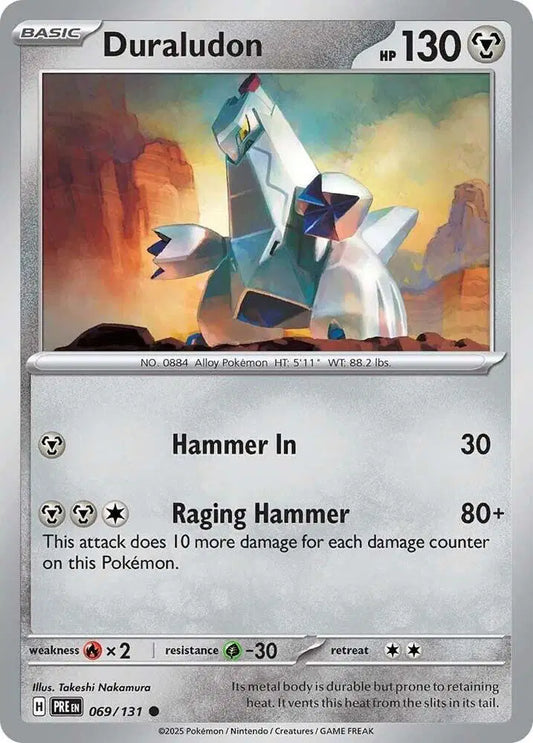 Near Mint 2025 Pokemon Duraludon - Prismatic Evolutions #069/131