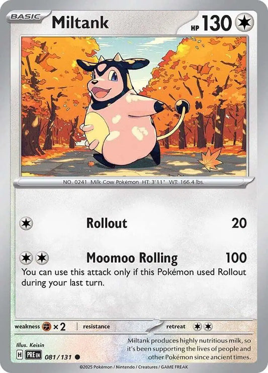 Near Mint 2025 Miltank - Prismatic Evolutions #081/131