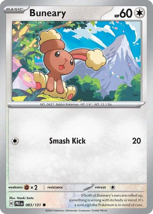 Near Mint 2025 Buneary - Prismatic Evolutions #083/131