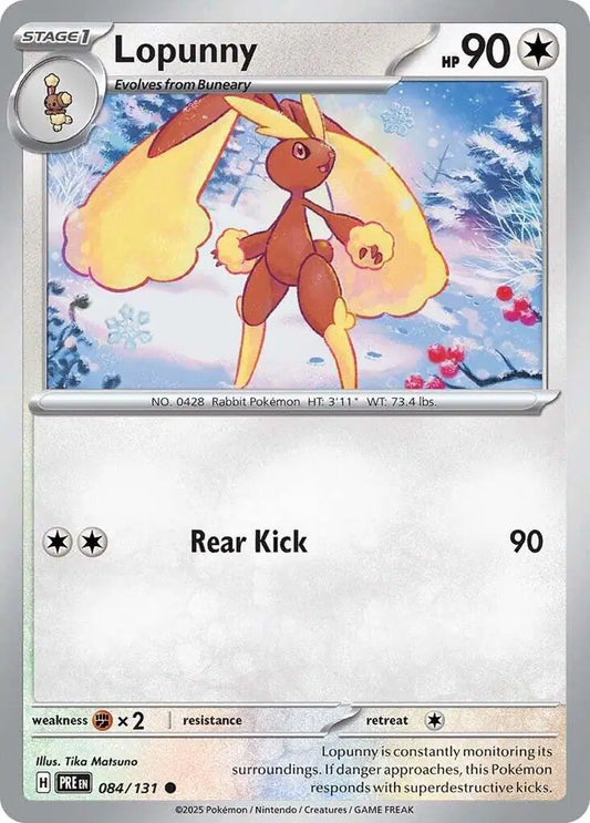 Near Mint 2025 Lopunny - Prismatic Evolutions #084/131