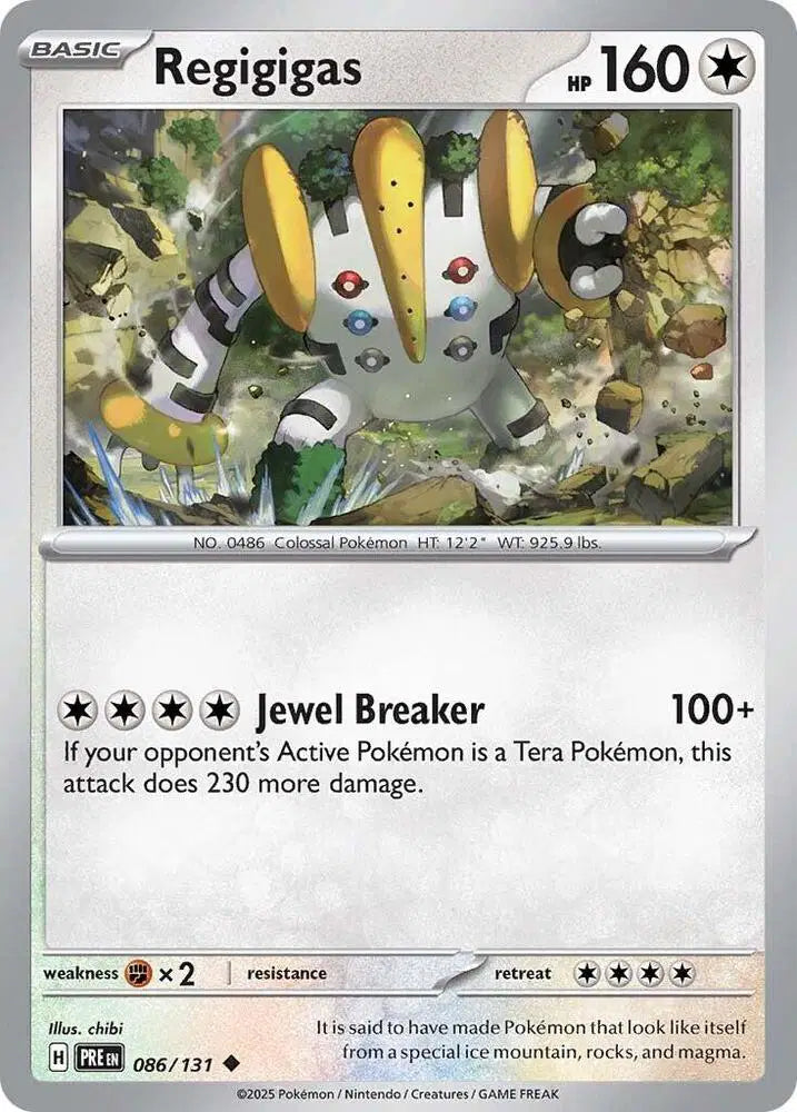 Near Mint 2025  Regigigas- Prismatic Evolutions #086/131