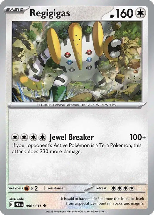Near Mint 2025  Regigigas- Prismatic Evolutions #086/131