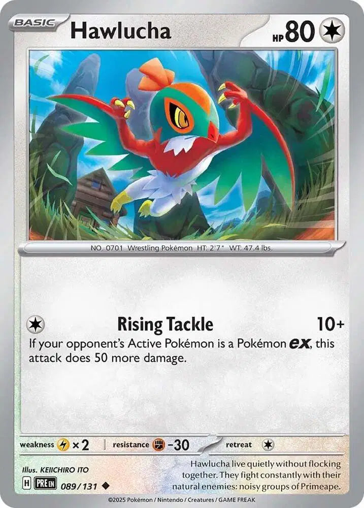 Near Mint 2025  Hawlucha - Prismatic Evolutions #089/131