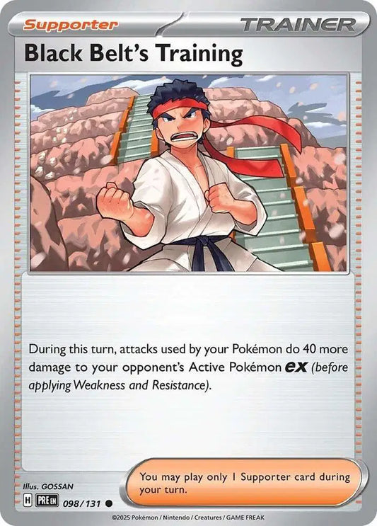 Near Mint 2025 Pokemon Black Belt's Training - Prismatic Evolutions #098/131