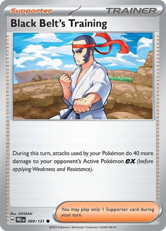 Near Mint 2025 Pokemon Black Belt's Training - Prismatic Evolutions #099/131