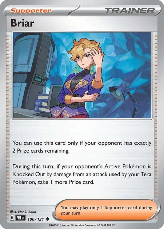 Near Mint 2025 Pokemon Briar - Prismatic Evolutions #100/131