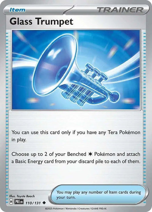 Near Mint 2025 Pokemon Glass Trumpet - Prismatic Evolutions #110/131