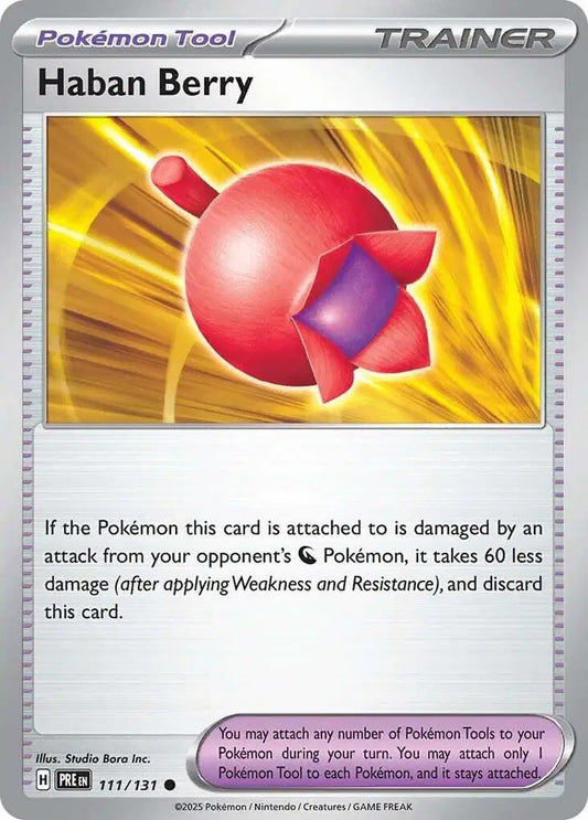 Near Mint 2025 Pokemon Haban Berry - Prismatic Evolutions #111/131