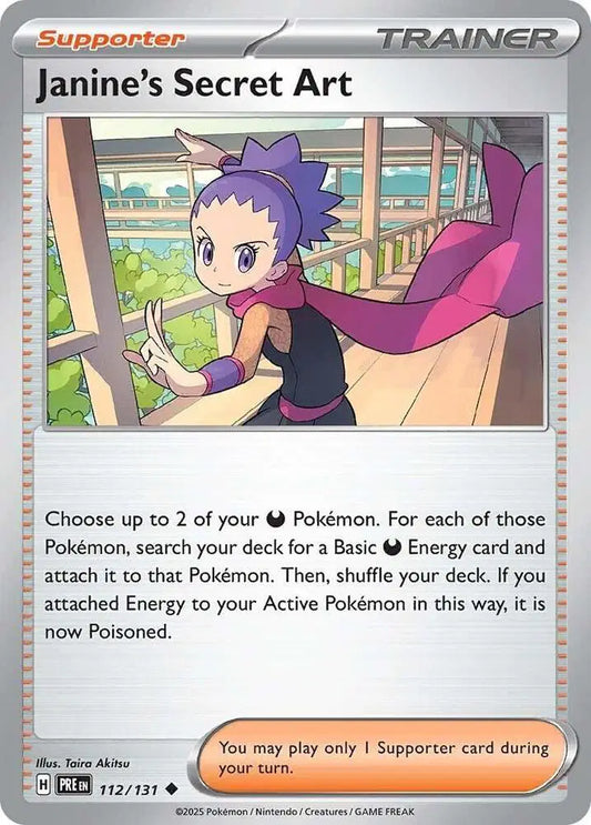 Near Mint 2025 Pokemon Janine's Secret Art - Prismatic Evolutions #112/131