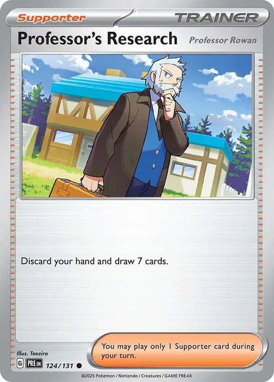 Near Mint 2025 Pokemon Professor's Research [Professor Rowan] –  Prismatic Evolutions #124/131