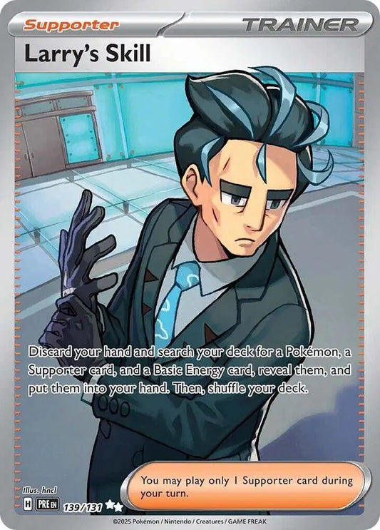 Near Mint 2025 Pokémon Larry's Skill Ultra Rare – Prismatic Evolutions #139/131