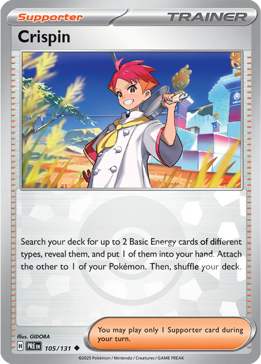Near Mint 2025 Pokemon Crispin (Poke Ball Pattern) - Prismatic Evolutions #105/131