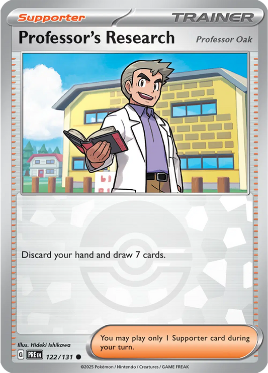 Near Mint 2025 Pokémon Professor’s Research (Poké Ball Pattern) – Prismatic Evolutions #122/131