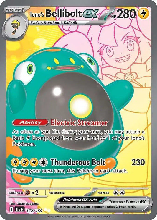 Near Mint 2025 Iono’s Bellibolt ex Ultra Rare – Journey Together #172/159 | Basic Electric-Type TCG Card