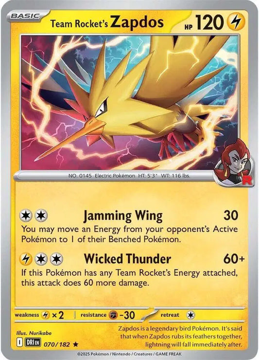 Team Rocket's Zapdos Holofoil