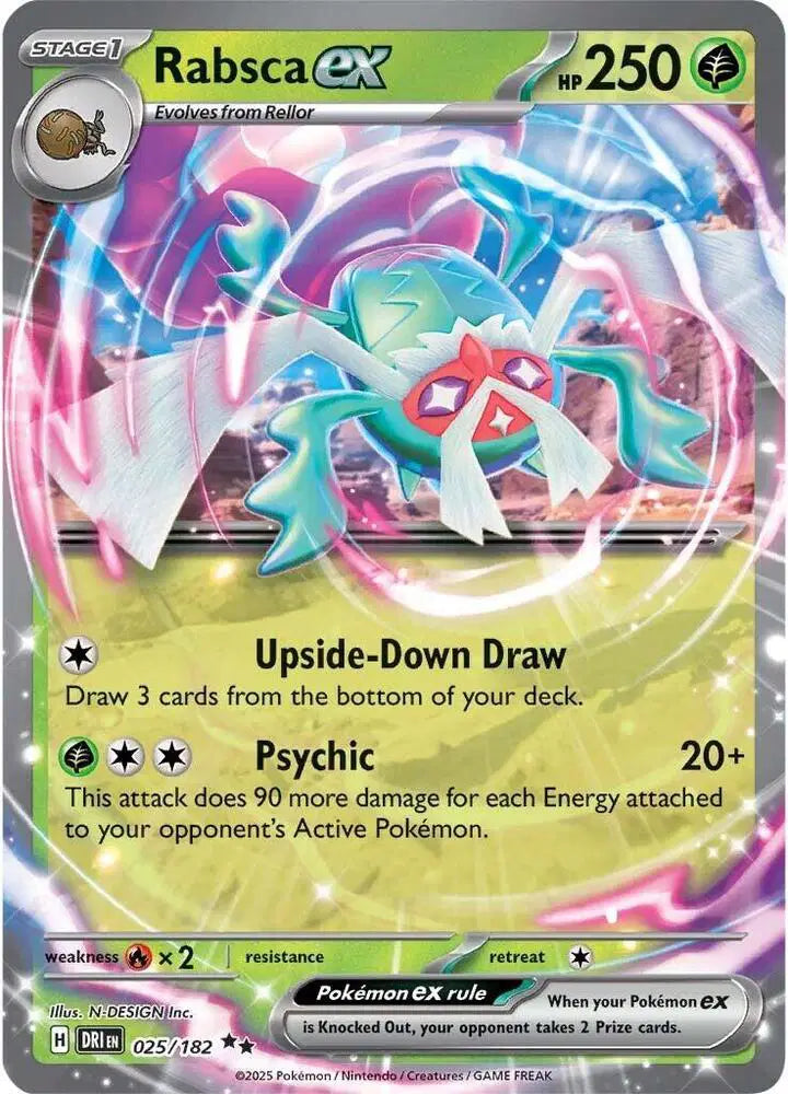 2025 Pokémon Rabsca ex – Destined Rivals #025/182: