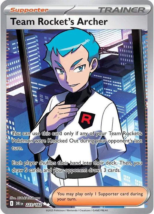 Near Mint 2025 Pokemon Team Rocket's Archer Ultra Rare - Destined Rivals #223/182