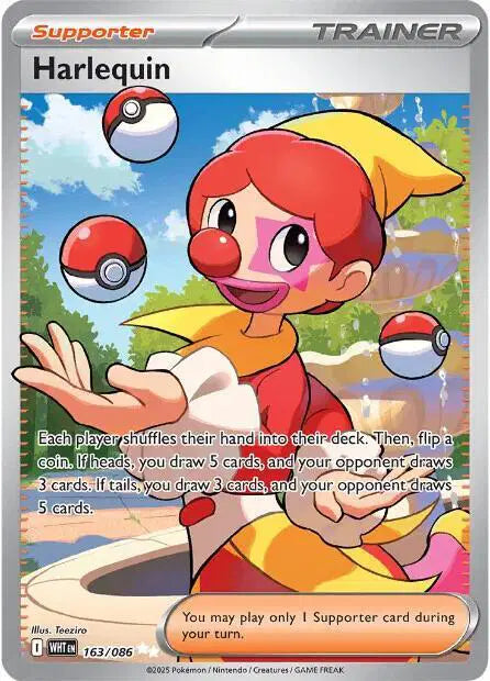 Near Mint 2025 Pokemon Harlequin Ultra Rare - White Flare #163/086