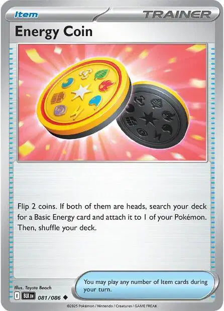 Near Mint 2025 Energy Coin Reverse Holofoil - Black Bolt #081/086