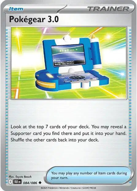 Near Mint 2025 Pokemon Pokegear 3.0- Black Bolt #084/086