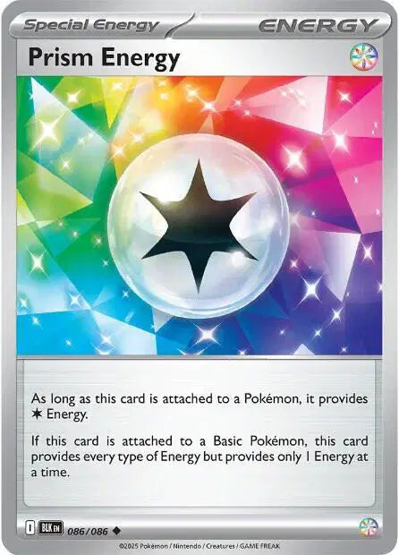 Near Mint 2025 Pokemon Prism Energy- Black Bolt #086/086